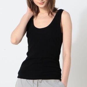 NWT James Perse ribbed black tank top size 1